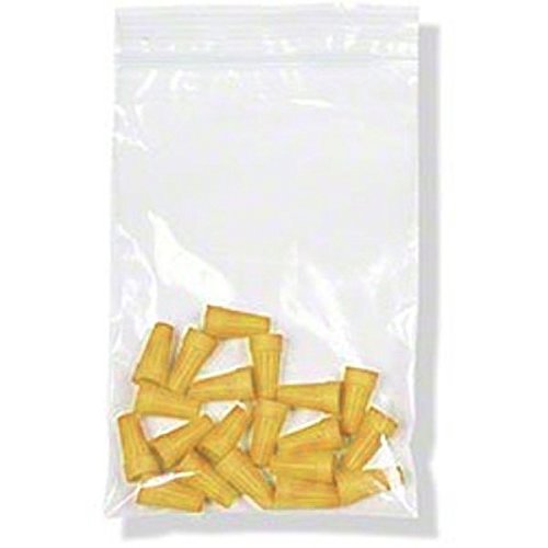 Ziplock Bags - 9" x 12" 6mil Clear Single Seal Top Reclosable Zipper Bags - Pack of 100