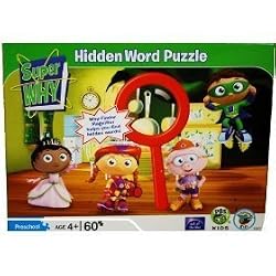 Super Why In the Kitchen 60 pc Hidden Word Jigsaw Puzzle by University Games