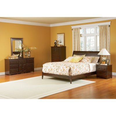 Atlantic Furniture Bordeaux I Platform Sleigh Bed