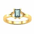 14K Yellow Gold Aquamarine Ring