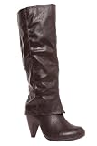 Torrid Plus Size Amelia Brown Flap Over Faux Leather Boots (Wide Width)