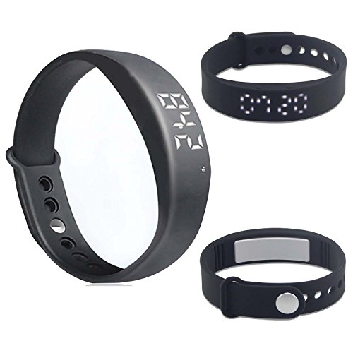 3D LED USB Sports Smart Watch HYSJYÂ®Smart Bracelet&Sports Wristband With smart reminder Calorie 3D Pedometer Time Temprature (Black)