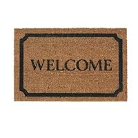 USCOA Intl 31596 Decoir Brush Entrance Mat - Welcome in Border