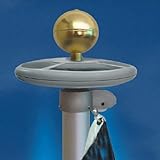 Fuloon 20 LED Solar Powered Garden Decor Light Top Flag Pole Flagpole Landscape Light