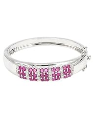 Genuine Morne Rouge (TM) Bracelet. 6.70 Ctw Ruby Sterling Silver Bracelet - Material/Stone: Ruby. 47.8 grams in weight and 6.75 inches in length. 100% Satisfaction Guaranteed.