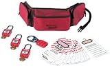 Master Lock 1456P410KA Safety Lockout Pouch with 410 Keyed-Alike Red Padlocks