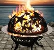 25.5" Handcrafted Cut Steel "Celestial" Decorative Fire Dome and Pit