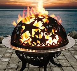 25.5" Handcrafted Cut Steel "Celestial" Decorative Fire Dome and Pit