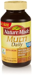 Nature Made Multi Daily Vitamin With Iron and Calcium, 300 Count