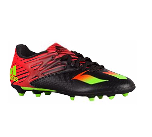 adidas Performance Men s Messi 15.3 Soccer Shoe,Black/Shock Green/Solar Red,8.5 M US