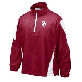 Nike Oklahoma Sooners Crimson-White 3rd Down Conversion Storm-FIT 1 4 Zip Performance...