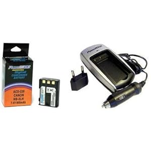 Power2000 NB-2LH Battery and Charger Set for Canon EOS Digital Rebel XT XTi Powershot G7 S80 ZR700 and ZR400