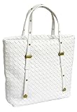 Bottega Veneta Woven White Leather Medium Shopper's Tote 162937/V00A2/9000