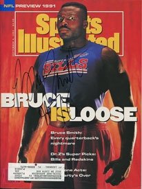 Bruce Smith Autographed sports Illustrated 1991