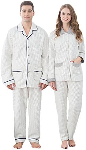 YDKZM Winter Warm Long Sleeve Couples Pajamas Set