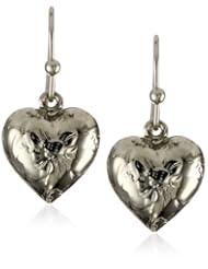 1928 Jewelry Heart Charm Earrings