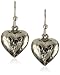 1928 Jewelry Silver Heart Charm Earrings