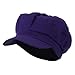 Cotton Elastic Newsboy Cap-Purple W15S51F