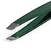 Tweezers Slanted Tip Green/Eyebrow Brow Underarm Hair Removal Beauty Trimmers by Bellesha