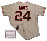 Willie Mays Autographed Authentic San Francisco Giants Grey Jersey