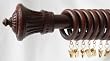 Mahogany Charleston Finial for 1-3/8" Pole [CAPITOL CITY LUMBER]