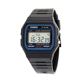 Casio Men's Classic Black Digital Resin Strap Watch #F91W-1