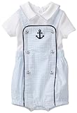 Best Buy Hartstrings Baby-boys Newborn Seersucker Shortall and Interlock Bodysuit Set Shop
