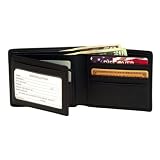 Royce Leather RFID110-5 Royce Leather Rfid Blocking MenS Bi-Fold With Double Id Flap - Black