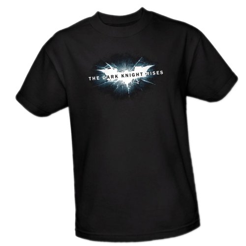 Cracked Bat Logo — The Dark Knight Rises Adult T-Shirt