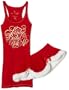 Baby Phat Women's Tank Skirtie Set,Red,Small
