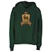 Hoodie Womens Dark Green " Papillon - THE TRUE BREED " Dogs Medium