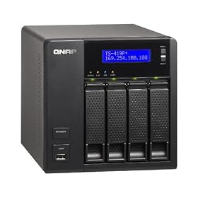 QNAP TS-419P+ Turbo NAS 4 Bay with 1.6GHZ, 512MB iSCSI iTunes Server, Media Server, Web Server, Surveillance Server, iPhone Streaming