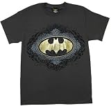 バットマンBatmanメキシコ刺繍金箔風ゴージャスロゴTシャツサイズS/M/L/XL/2XL アメリカ輸入正規品アメコミDCコミックマーベル