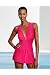 Apparel : Newport News Shape fx Crisscross plunge swimdress