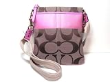 (コーチ)COACH シグネチャー ストライプ ソリッド スウィング　ポシェット　ショルダーバッグ カーキ／ピンク　BKHPK　41207 COACH ポシェット