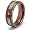 7.0mm Rose Gold Titanium Ring with Stainless Steel Cables and CZ - Size 10