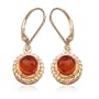 18k Yellow Gold Plated Sterling Silver Amber Drop Earrings