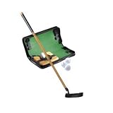 Golf jeu d'intérieur - 5 Pièces - Entrainement - Voyage - Bureau - En pochette - Noir