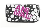 Animal Ladies Large Travel Wallet - Black White Bubble