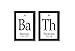 Bath Periodic Table of Elements Plaque - 2 Piece Set - Each 5' X 7