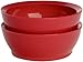 CaliBowl Non-Spill 12-Ounce Low Profile Bowl with Non-Slip Base, Set of 2, Red