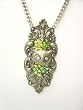 Rocker Jewelry Large Metal Owl Pendant Elegant Euro style Pewter Vertical Setting Rock Star Jewelry