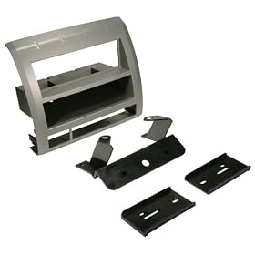 Scosche TA2052B Single Din with Pocket Kit for 2005-Up Toyota Tacoma (Silver)