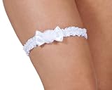 White Satin Garter - Set of 2
