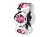 Reflections(tm) Sterling Silver October Swavorski Crystal Birthstone Bead / Charm