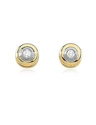 1/5 Carat Diamond Solitaire Earrings in 14 Karat Gold