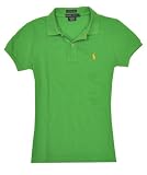 41VoF69%2BdUL. SL160  Ralph Lauren Skinny Fit Women Logo Polo T shirt (Medium, Tiller green)