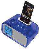 iHome iH22 Dual Alarm Clock for iPod (Blue Translucent)
