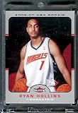 2006-07 Fleer # 239 Ryan Hollins Charlotte Bobcats Basketball Rookie Card - Mint Condition - In Protective Display Case !