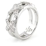 Sterling Silver/White Lustre Diamond Ring